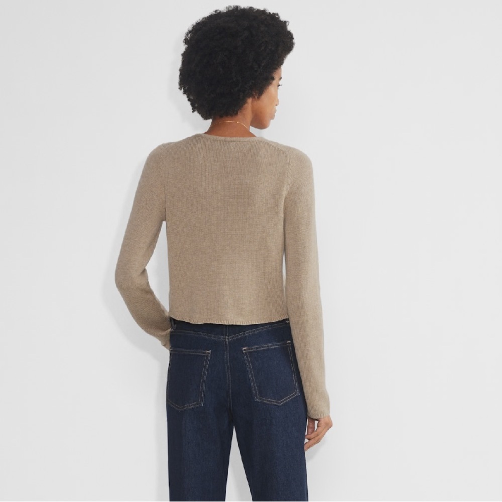 Aritzia | Wilfred Basque Cardigan in Oatmeal - Picture 5 of 14